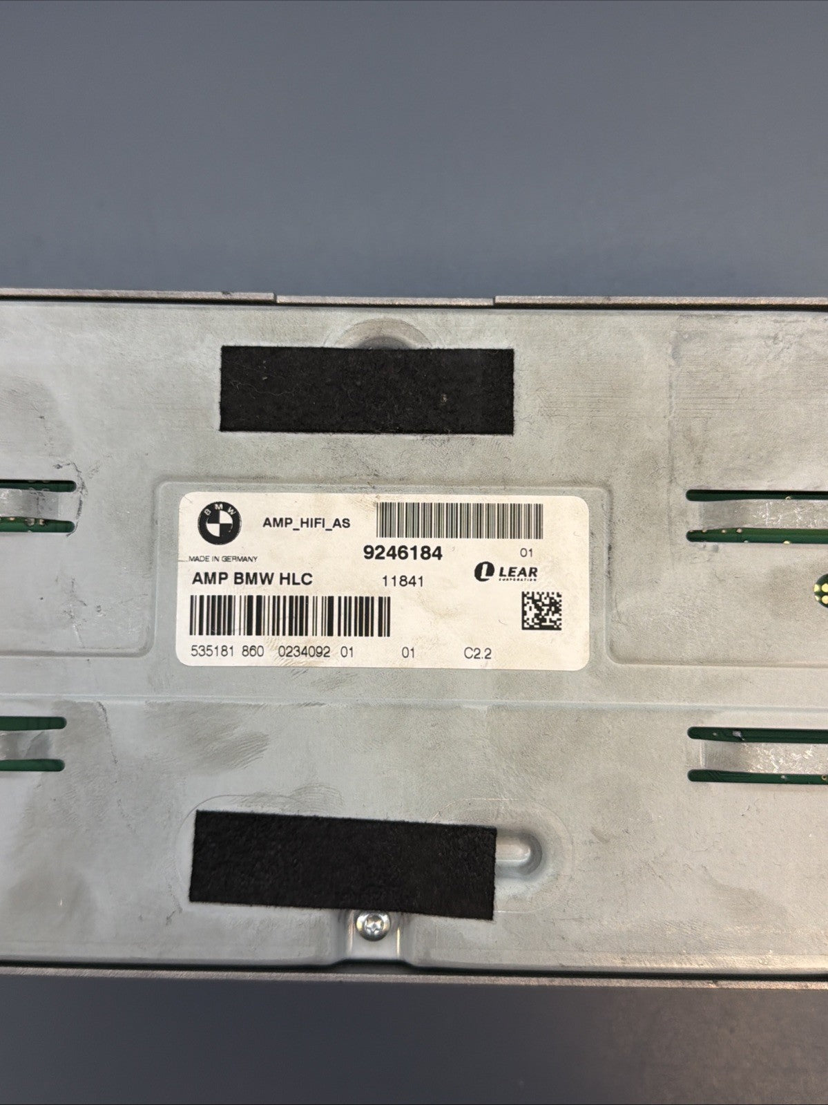 06-11 BMW E90 3 SERIES SEDAN REAR LEAR HIFI SUDIO SOUND AMPLIFIER 9246184 OEM
