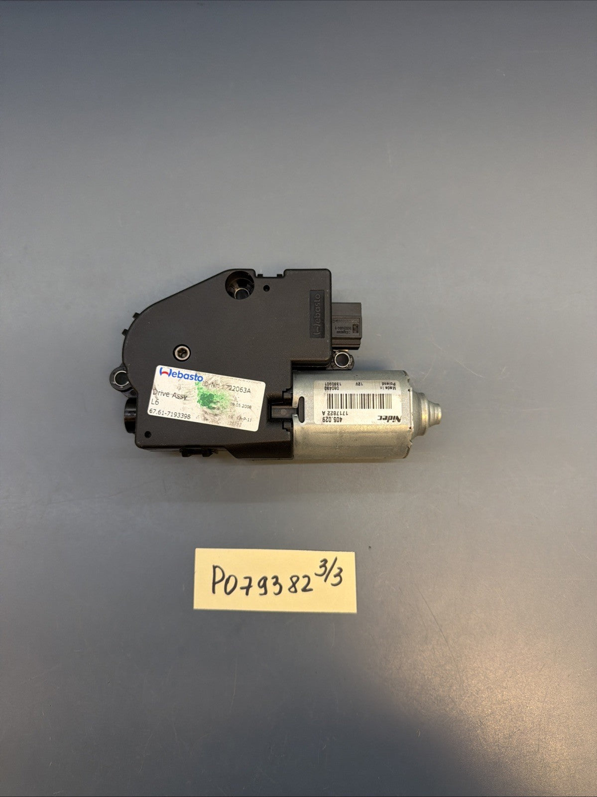 07-13 OEM BMW E90 E92 328 335 M3 Upper Sunroof Moon Roof Motor Unit 7193398