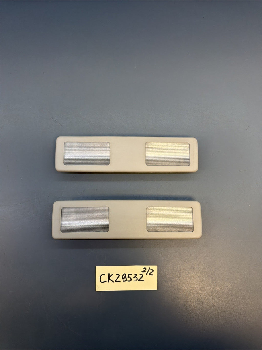 BMW E39 530I M5 540I E38 740I Front Sun Shade Mirror Light Grey Pair 8360010
