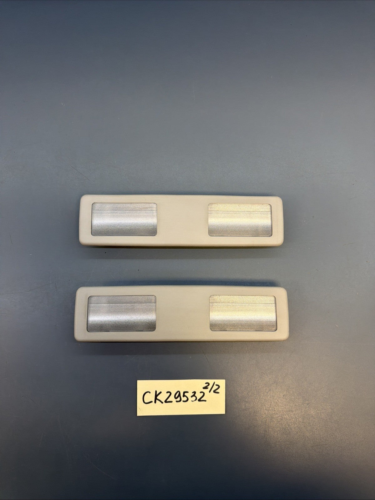 BMW E39 530I M5 540I E38 740I Front Sun Shade Mirror Light Grey Pair 8360010