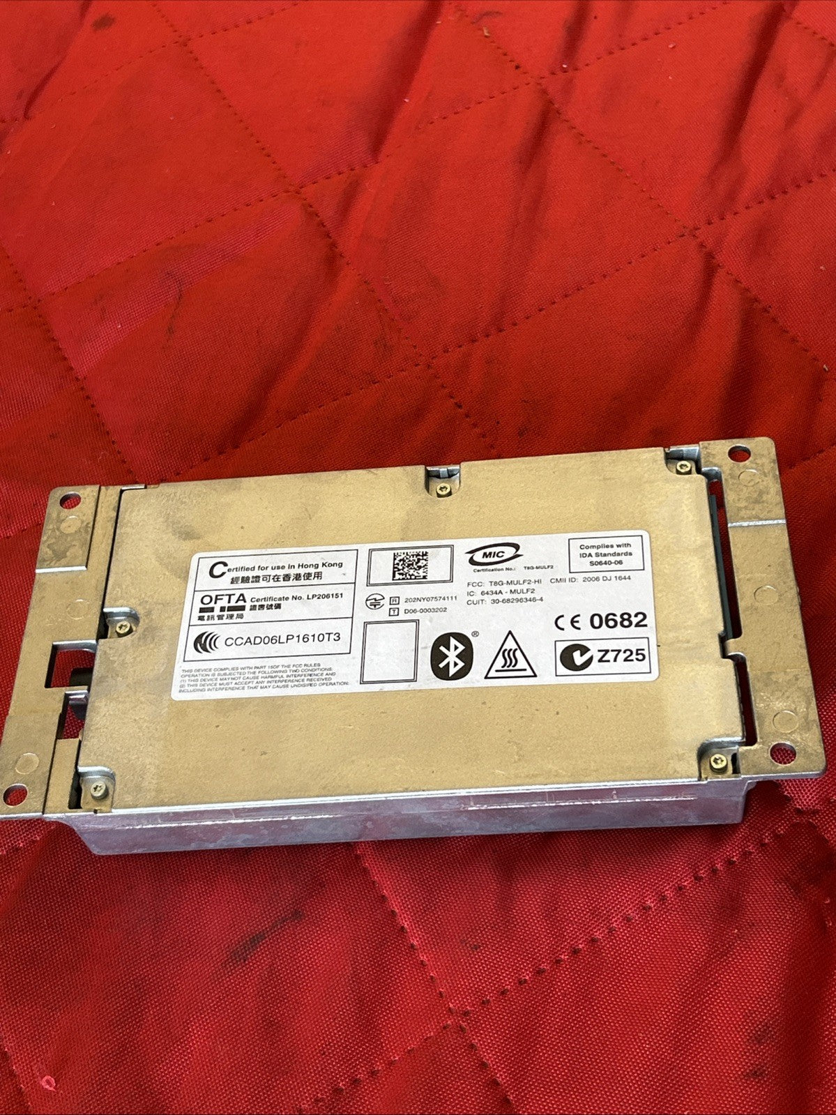 BMW 04-13 1/3/5/6/7 SERIES X5 Z4 SVS BLUETOOTH COMMUNICATION MODULE 9207360