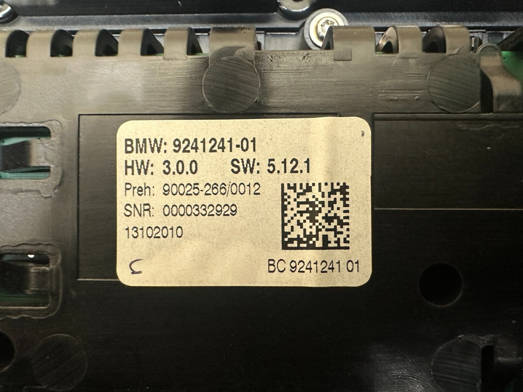 BMW 2010-2017 F10 5 SERIES AC HEATER CLIMATE CONTROL PANEL BLACK OEM 9241241