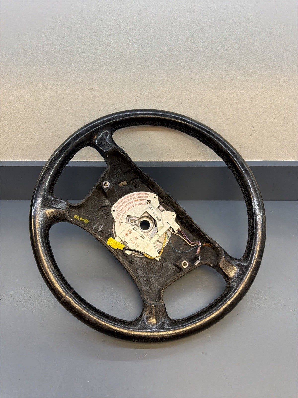 95-03 Bmw E38 E39 750 540 Left Driver Leather Steering Wheel Black Trim 1094259