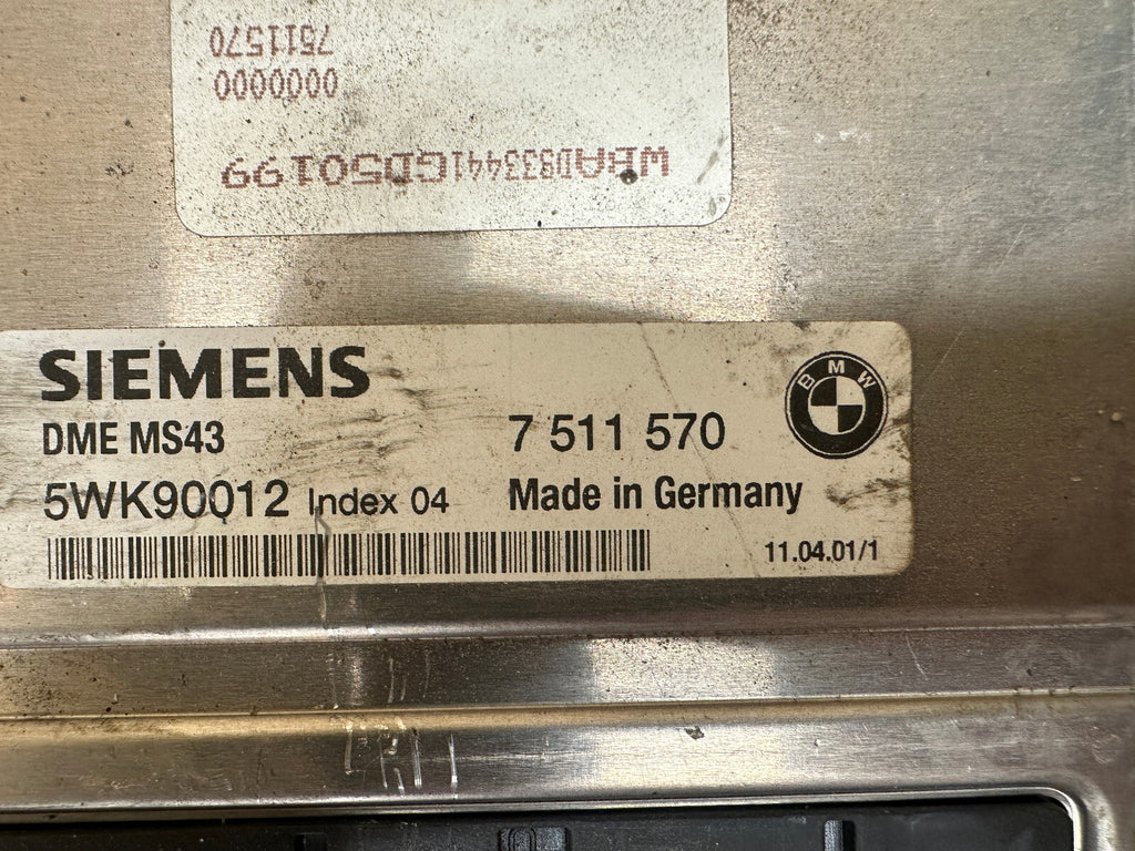 BMW 99-06 3 5 SERIES X5 Z3 M54 ENGINE ECU+CAS+KEY VIN MATCH SET OEM 7511570 MS43