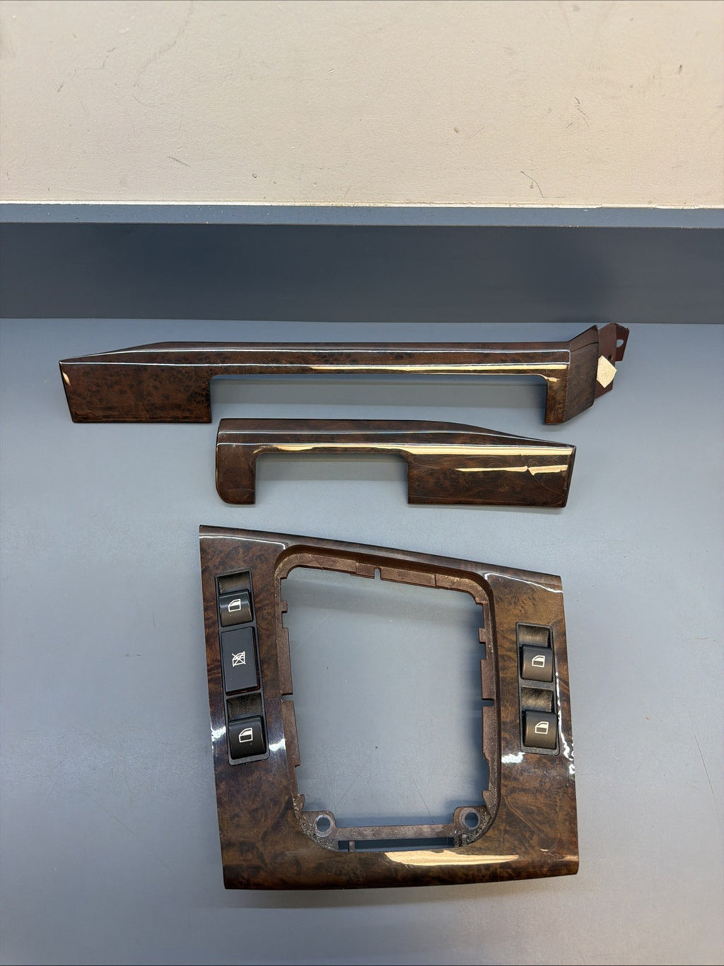 98-06 Bmw E46 3 Series Dash Center Console Wood Trim SET OF 3 DASH 7052062