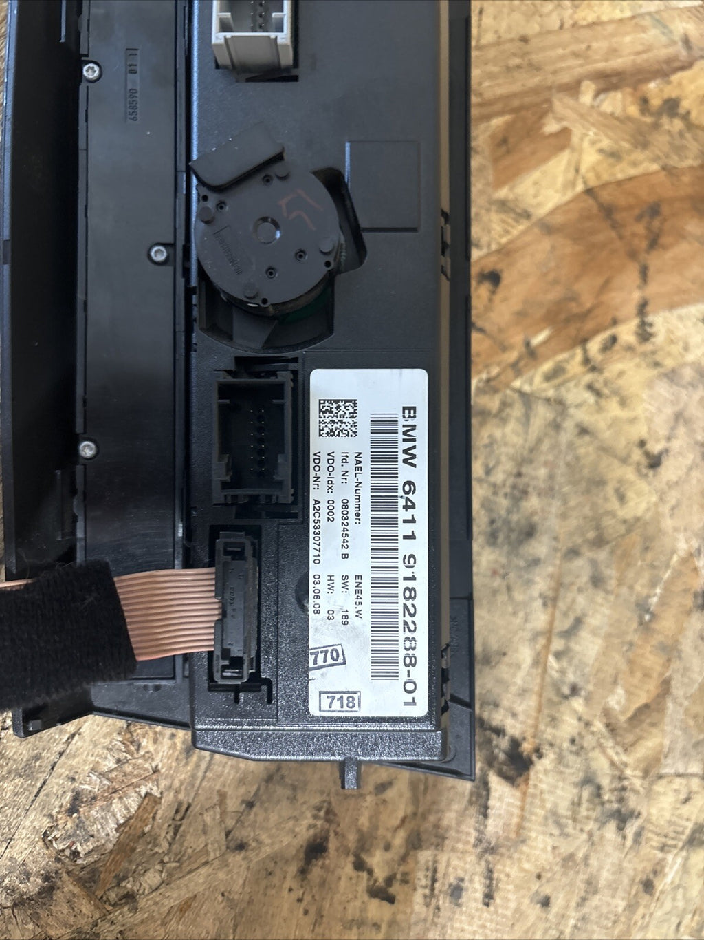 2008 BMW 335I CLIMATE CONTROL A/C IN DASH MODULE 9182288-01 OEM