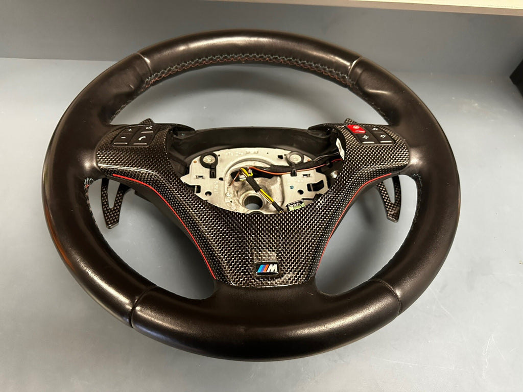 E92 BMW M3 CARBON FIBER STEERING WHEEL W PADDLES