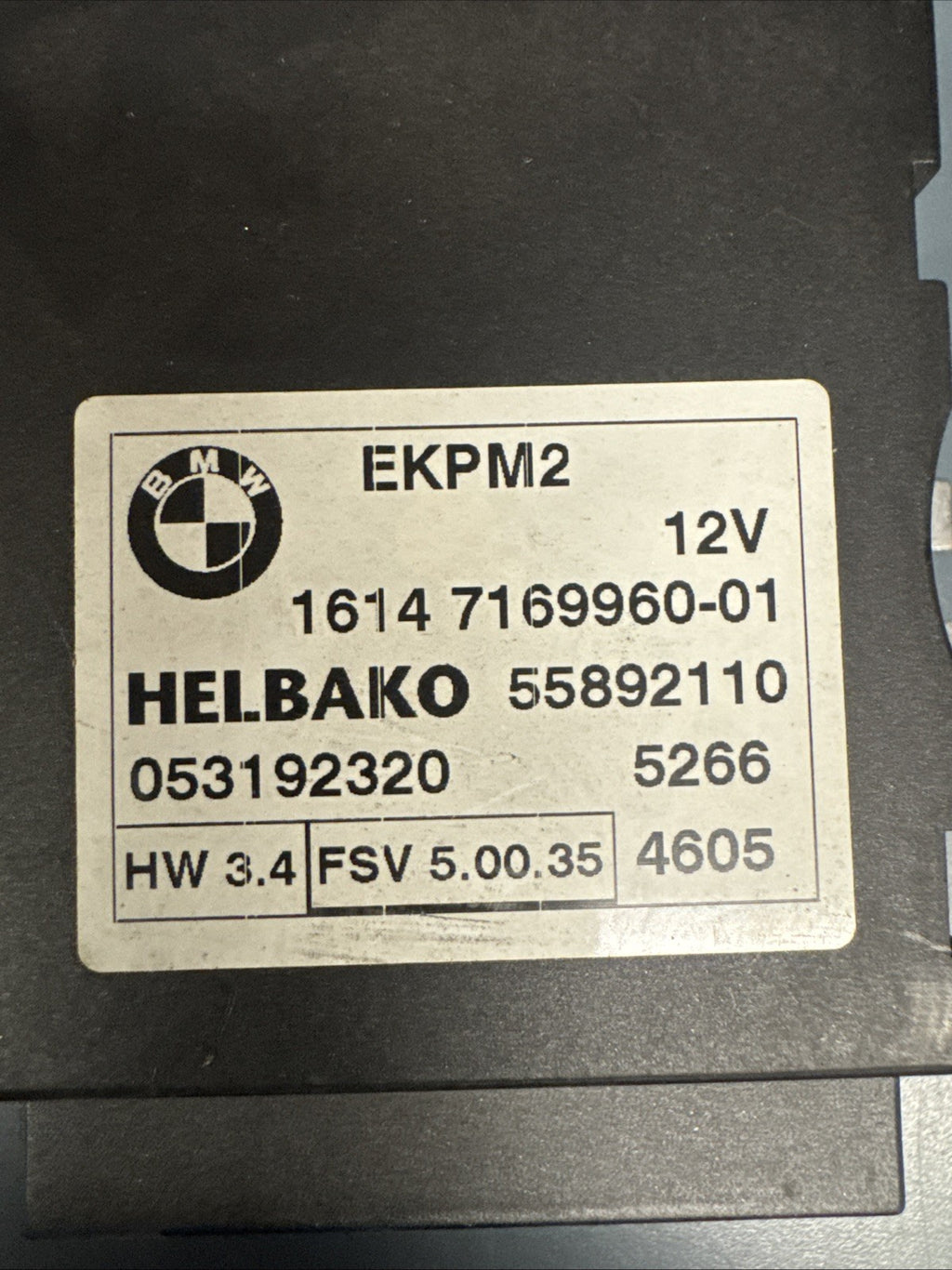 06-13 BMW E88 E60 E90 E92 1 3 5 SERIES FUEL PUMP CONTROL MODULE OEM 7169960