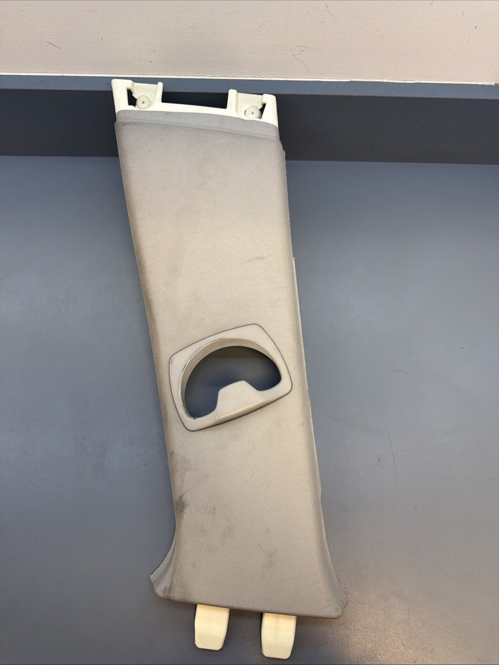 06-11 BMW E90 328 330 335 Left Driver Side Pillar Trim Panel OEM 7058335 GRAY