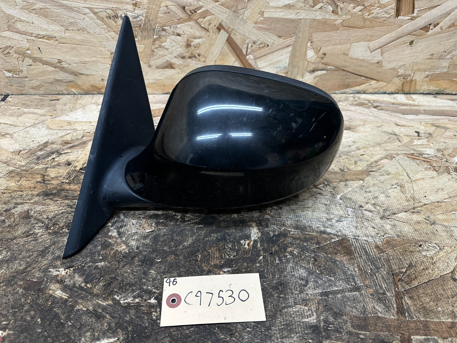 BMW 2006-2012 E90 LCI 3 SERIES FRONT LEFT DRIVER SIDE MIRROR BLACK OEM 7182695
