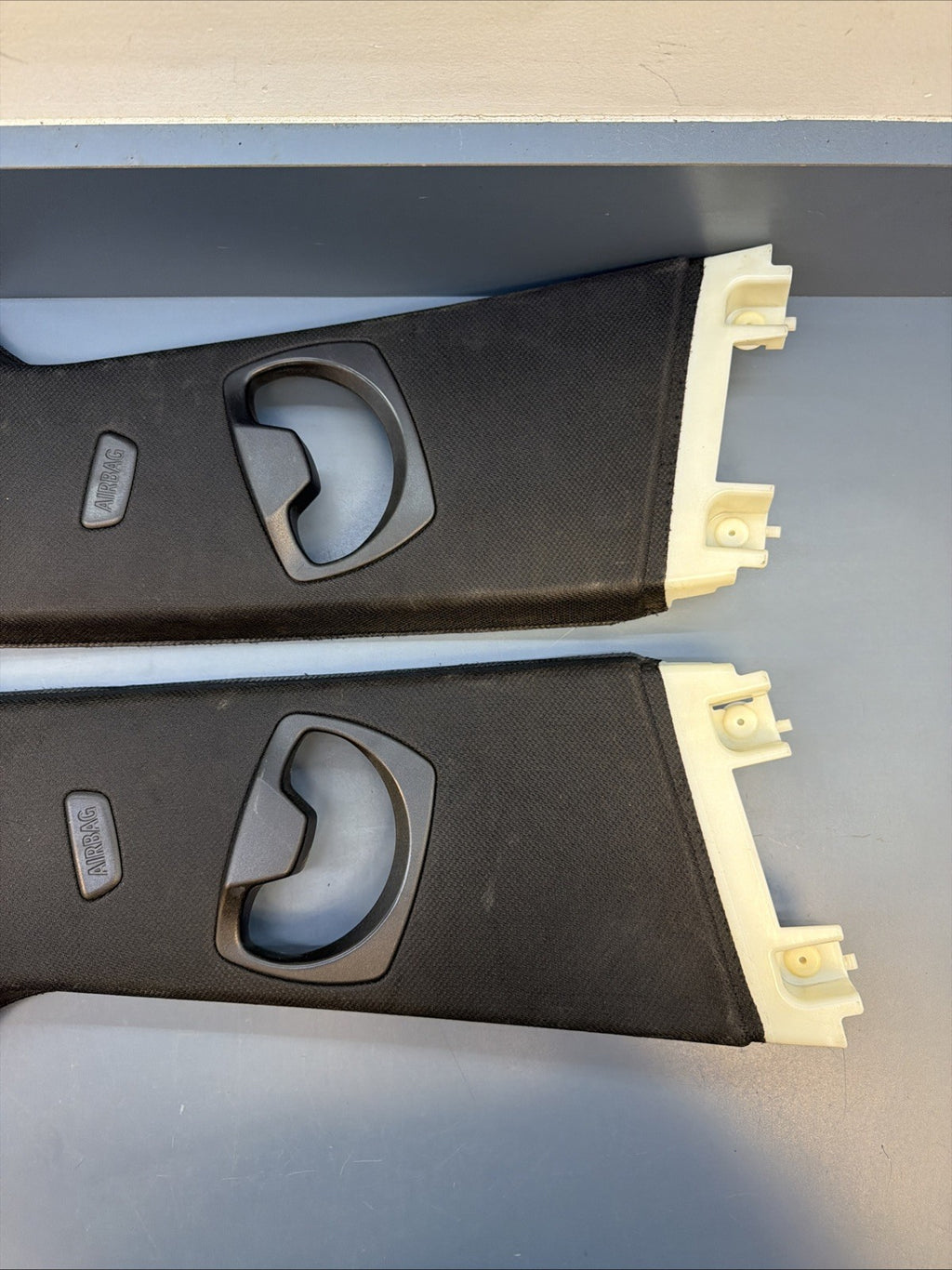 12-18 F30 CENTER LEFT AND RIGHT B PILLAR TRIM MOLDING BLACK SET 7220998 7220997