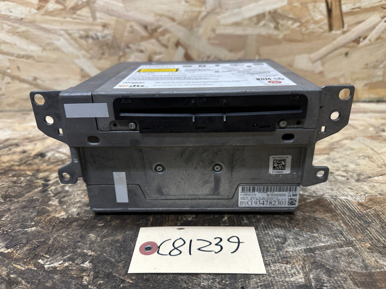 BMW 2014-2016 F30 3 SERIES BLUETOOTH CD RADIO HEAD UNIT OEM 934782301