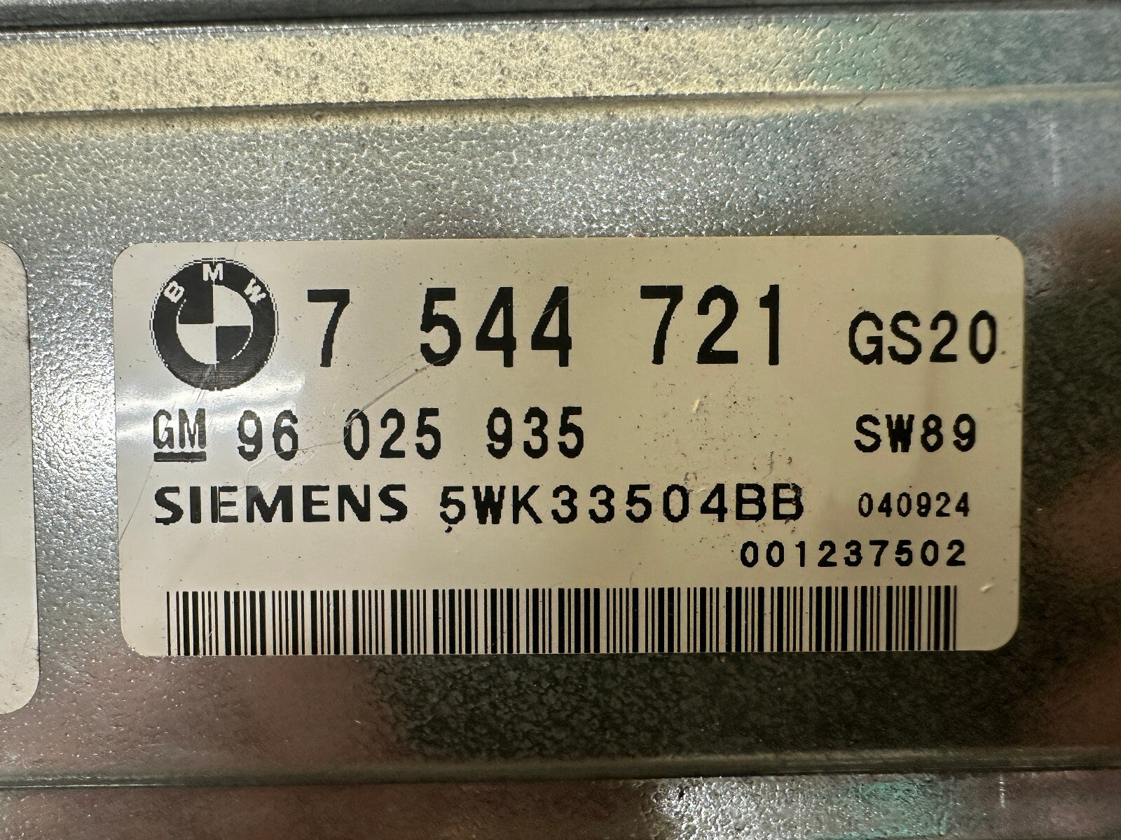 BMW 00-6 E46 E83 E53 3 SERIES X3 X5 AUTO TRANSMISSON CONTROL MODULE TCU 7544721