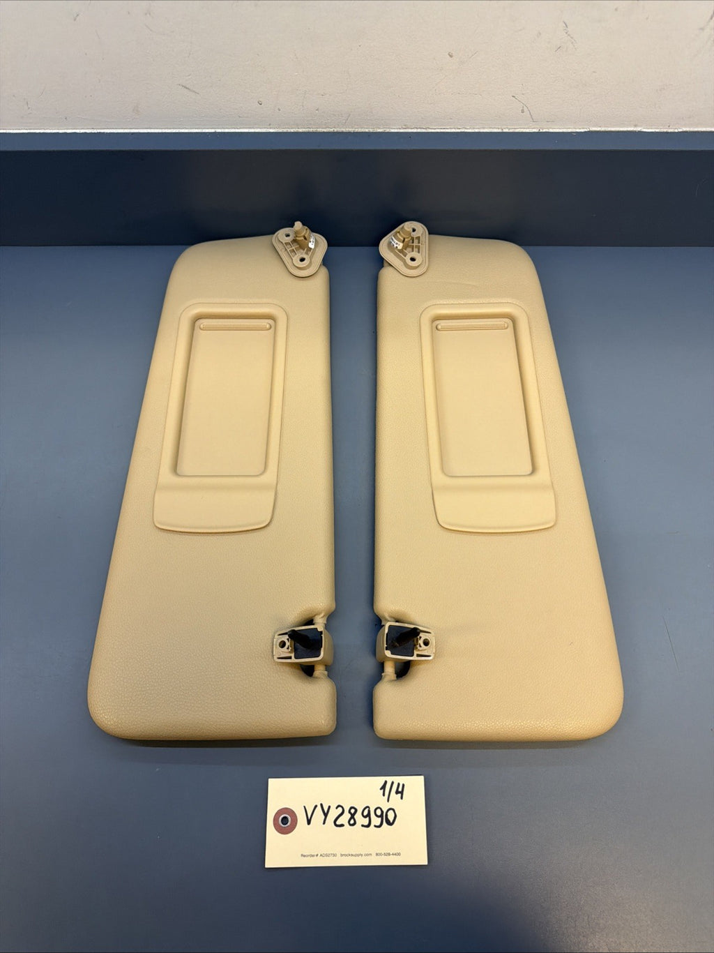 2012-2015 BMW X1 E84 BEIGE LEFT RIGHT SUN VISOR SET 7252056 7252055