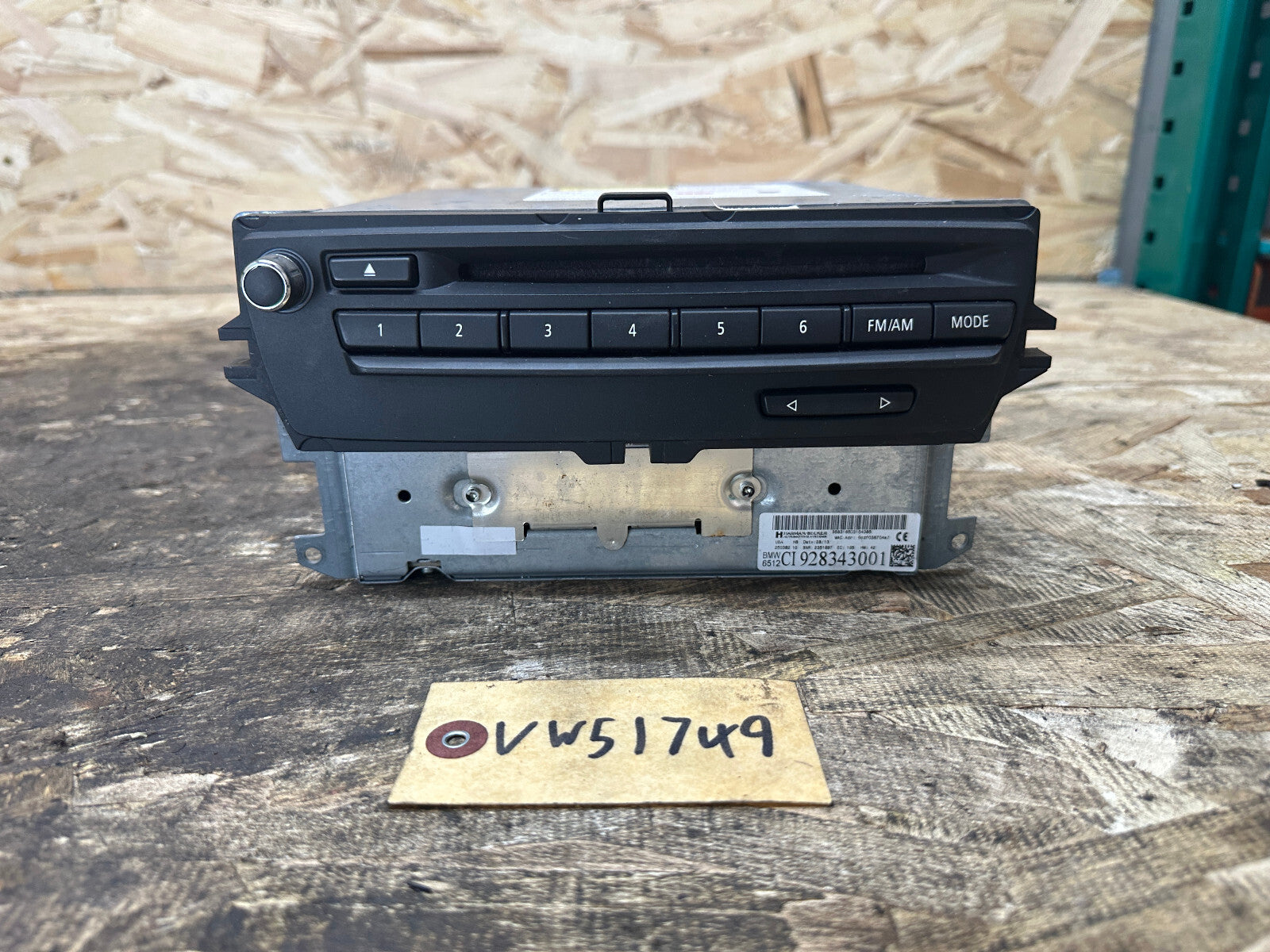 BMW 09-15 E84 X1 AM FM RADIO SATELLITE RECIEVER HEAD UNIT OEM 928343001