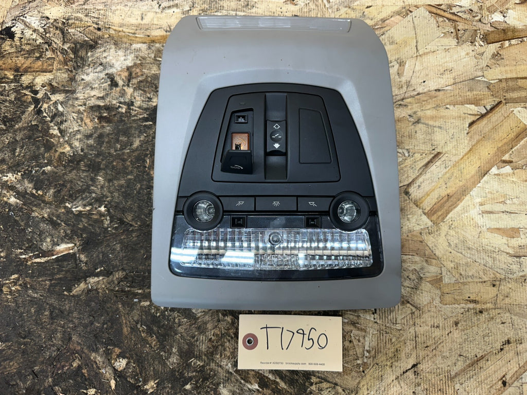 BMW 11-17 F25 X3 OVERHEAD CONSOLE DOME LIGHT SUNROOF SWITCH GRAY OEM 6802191