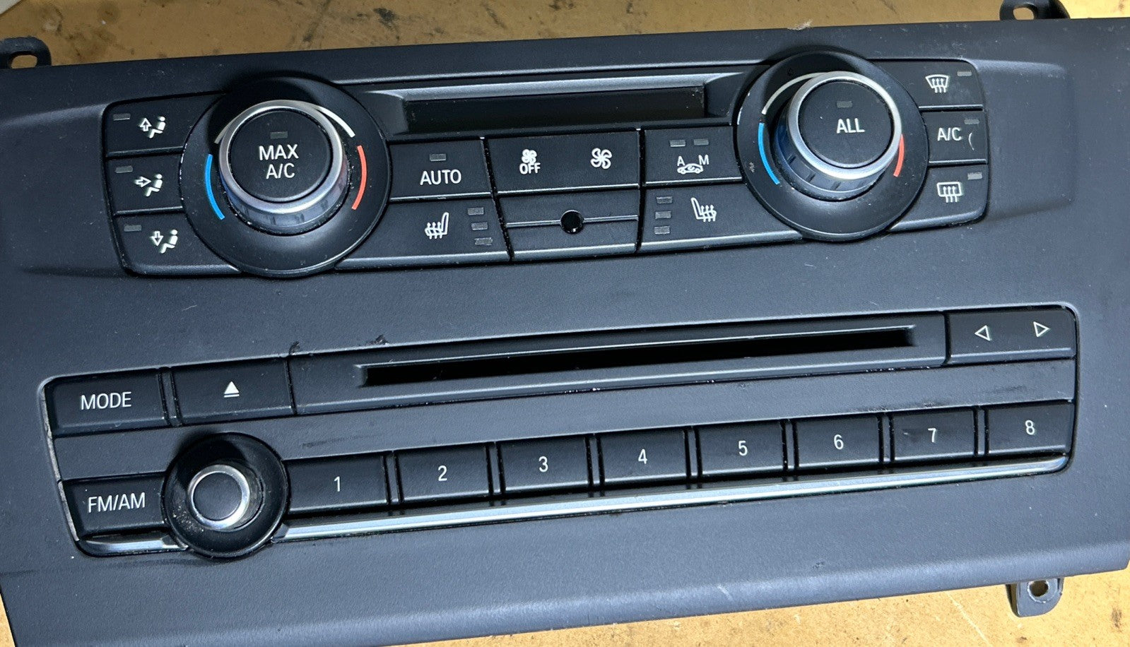 BMW 11-17 F25 X3 AC/HEATER CLIMATE CONTROL SWITCH PANEL+TRIM BLACK OEM 9259616