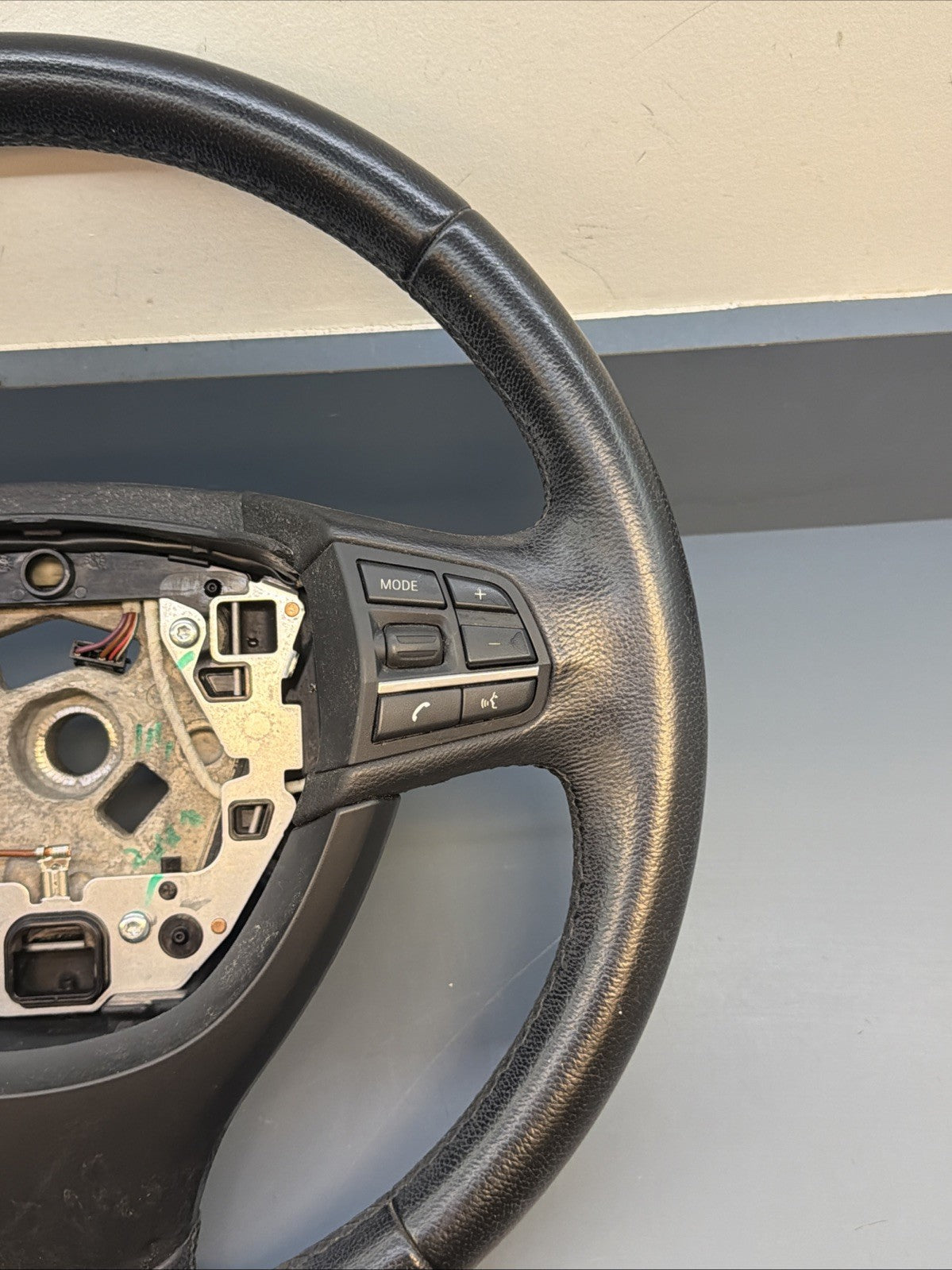 11-16 BMW 528i 535i 550i F10 Black Leather Steering Wheel OEM 9229479