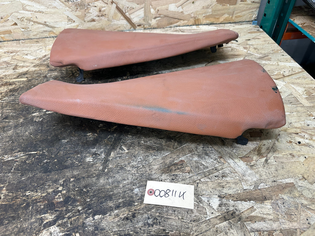 BMW 04-10 X3 REAR LEFT+RIGHT SEAT LEATHER BOLSTER TERRACOTTA 3330437+3330438