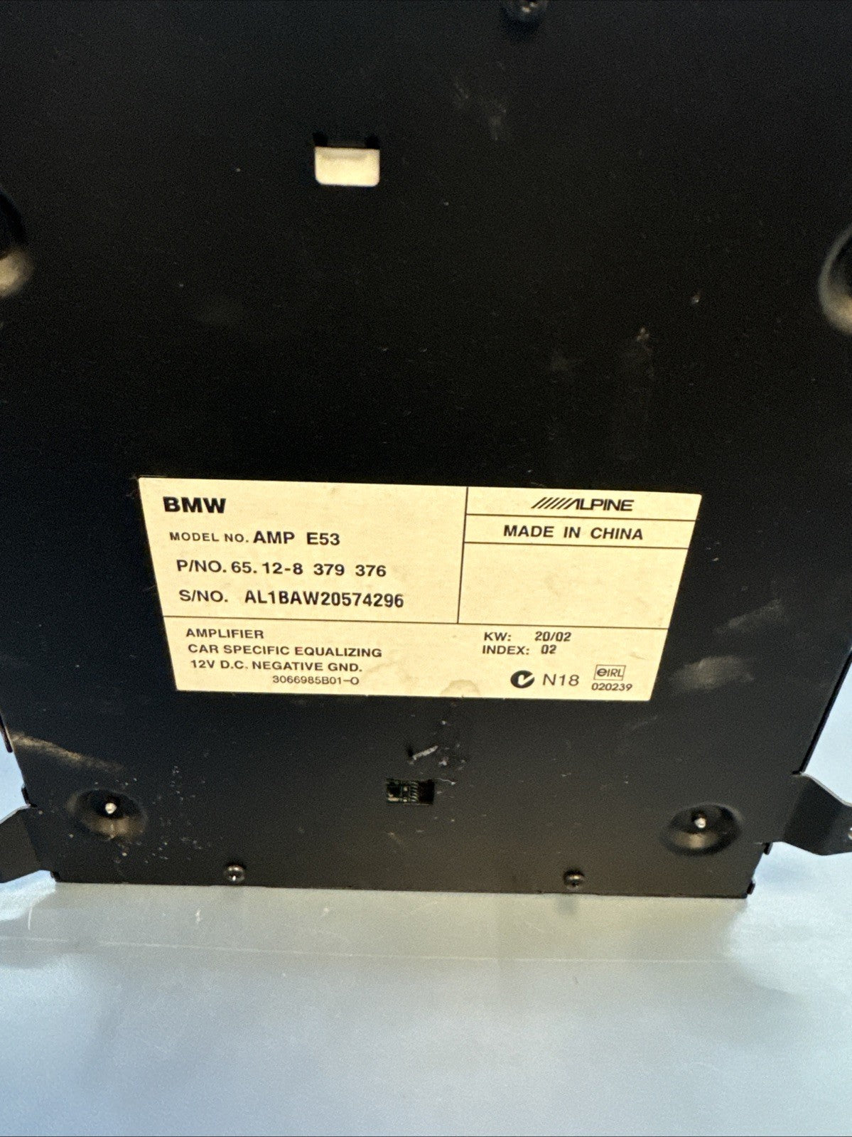 BMW E53 X5 series AMPLIFIER HIFI SOUND SYSTEM AUDIO AMP Alpine 8379376