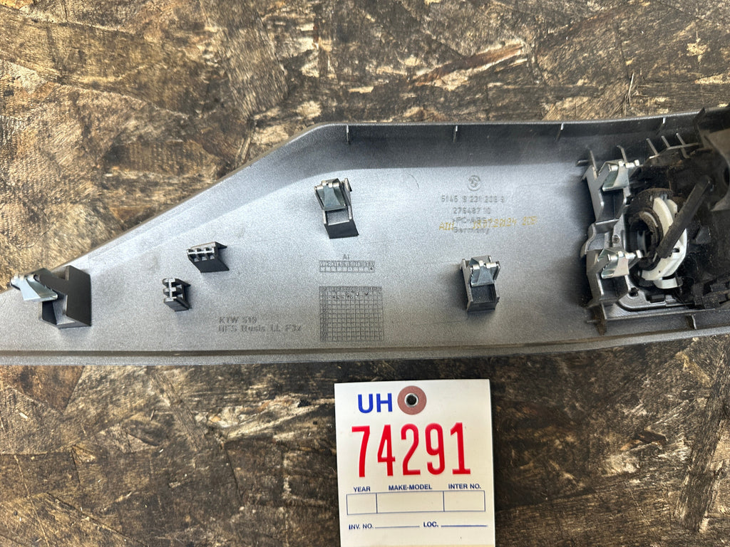 BMW 2011-2019 F30 F32 3 4 SERIES LEFT DASH VENT TRIM ALUMINUM OEM 9231206