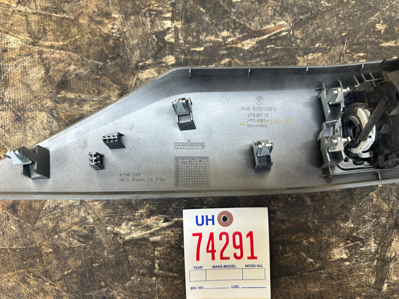 BMW 2011-2019 F30 F32 3 4 SERIES LEFT DASH VENT TRIM ALUMINUM OEM 9231206