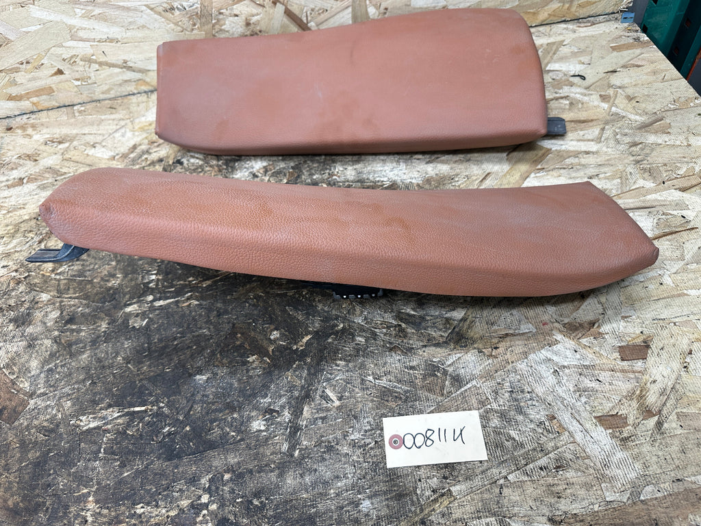 BMW 04-10 X3 REAR LEFT+RIGHT SEAT LEATHER BOLSTER TERRACOTTA 3330437+3330438