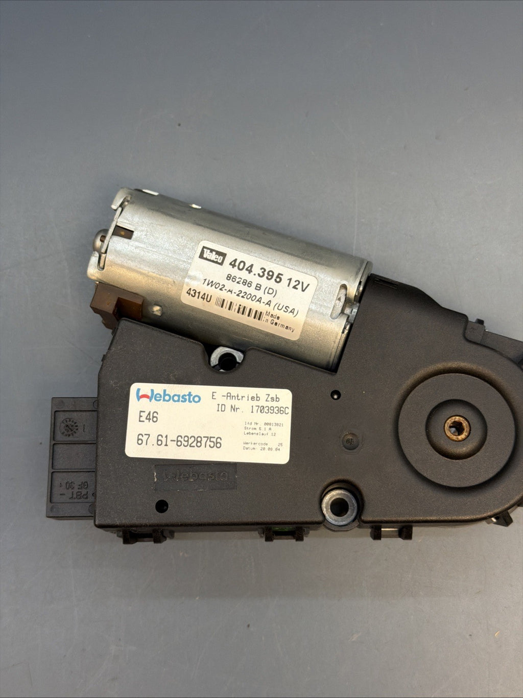 2001-2006 BMW E46 M3 330 3 SERIES WINDOW SUNROOF MOTOR MODULE 6928756 OEM