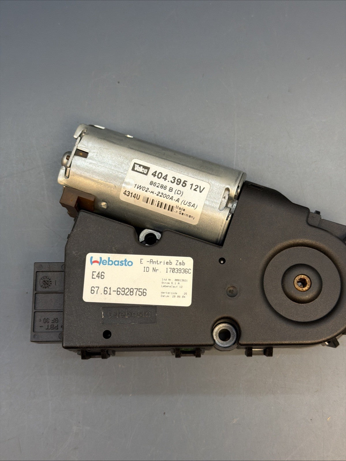 2001-2006 BMW E46 M3 330 3 SERIES WINDOW SUNROOF MOTOR MODULE 6928756 OEM