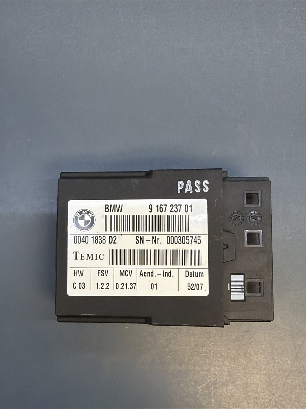 BMW 3 5 Series E60 E61 E92 Front Seat Control Module Seat Control Unit 9167237