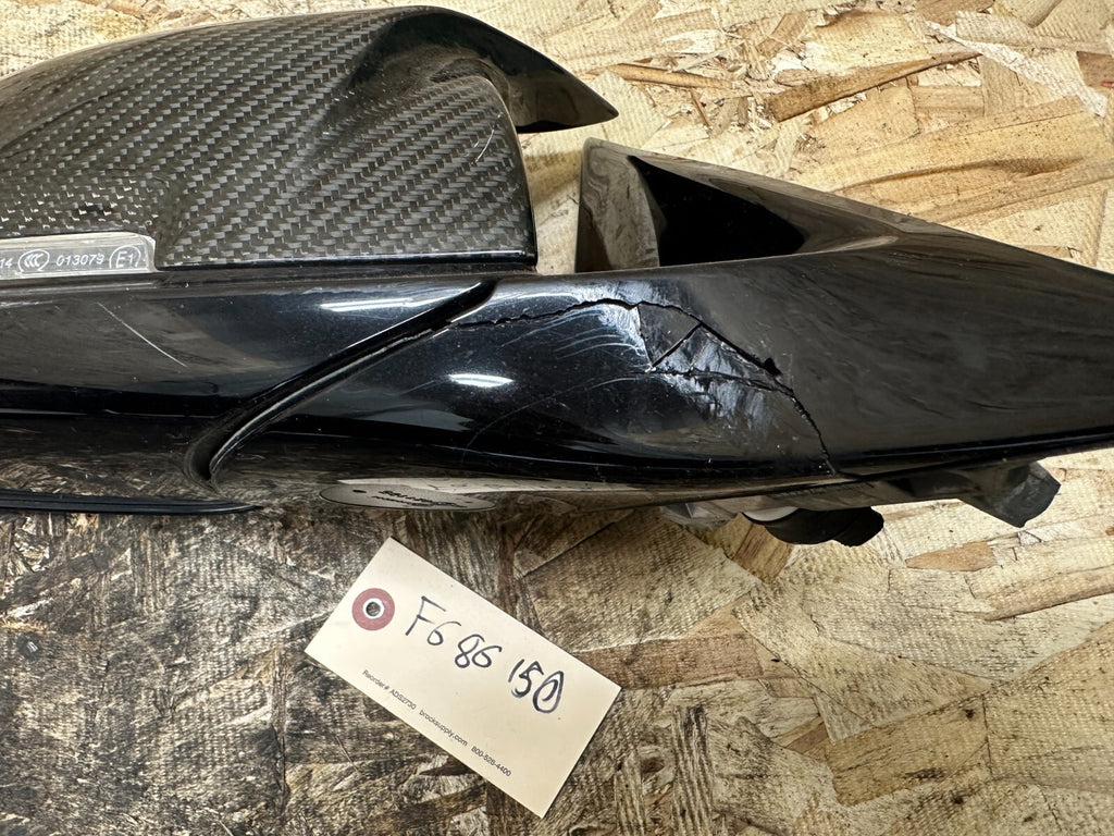 BMW 12-19 F30 POWER FRONT RIGHT PASSANGER DOOR MIRROR +COVER CRACKED OEM 013079