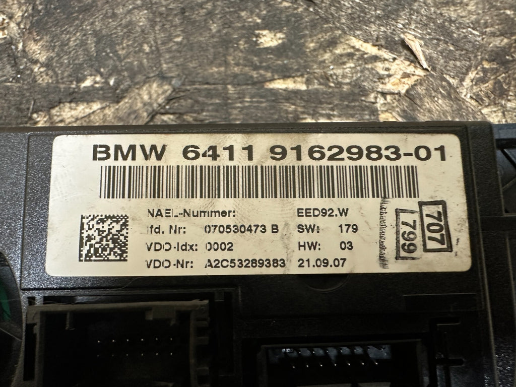 BMW 2006-2012 E90 3 SERIES CLIMATE CONTROL PANEL OEM 9162983