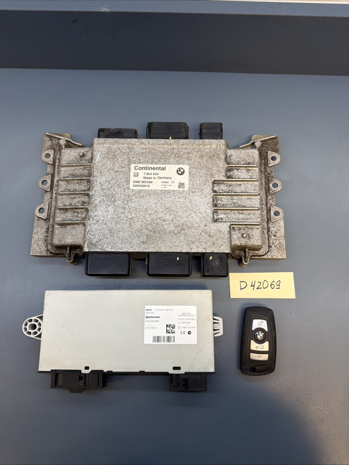 11-14 BMW X3 328I F25 MSV90 ECU DME / CAS4 Theft Locking Module Key SET 7623630