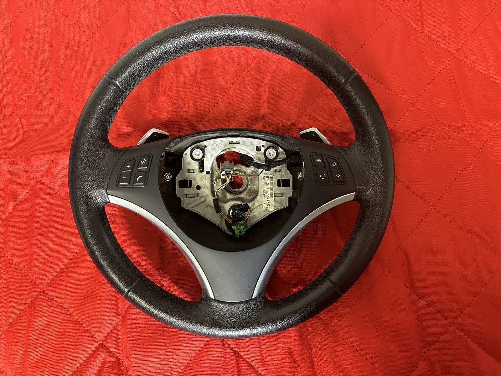 OEM BMW SPORT STEERING WHEEL BLACK LEATHER W/SHIFTERS E90 E92 E93 E82 6795857