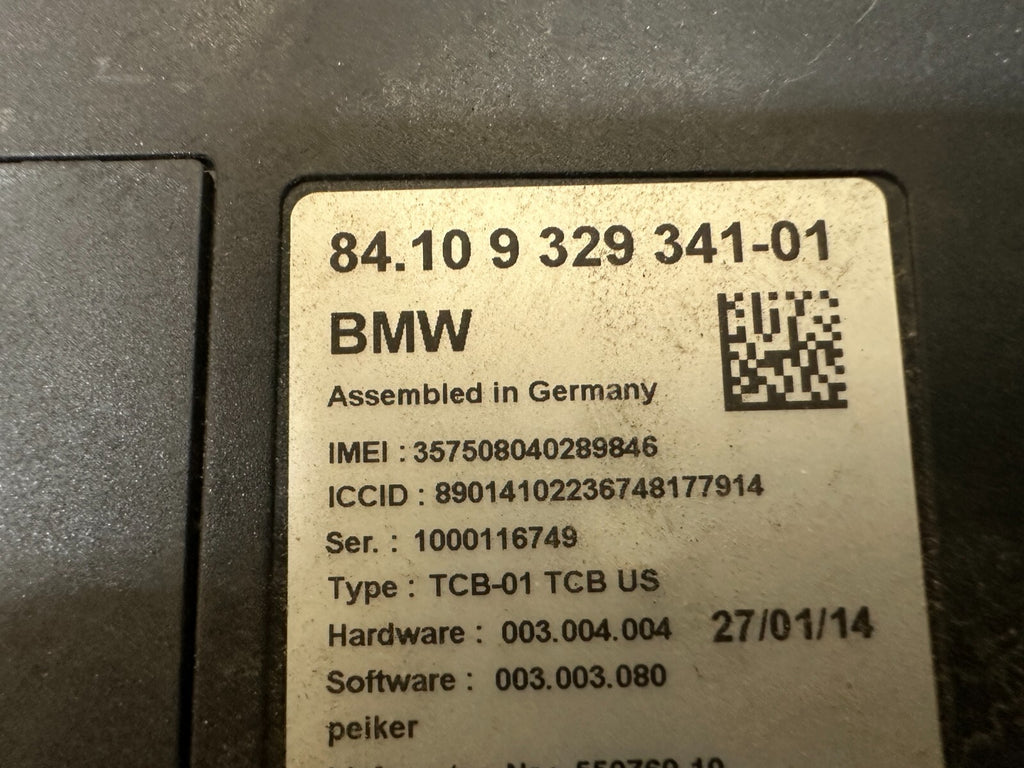 BMW 2010-2019 F25 F30 F32 BLUETOOTH TELEMATICS CONTROL MODULE OEM 9329341