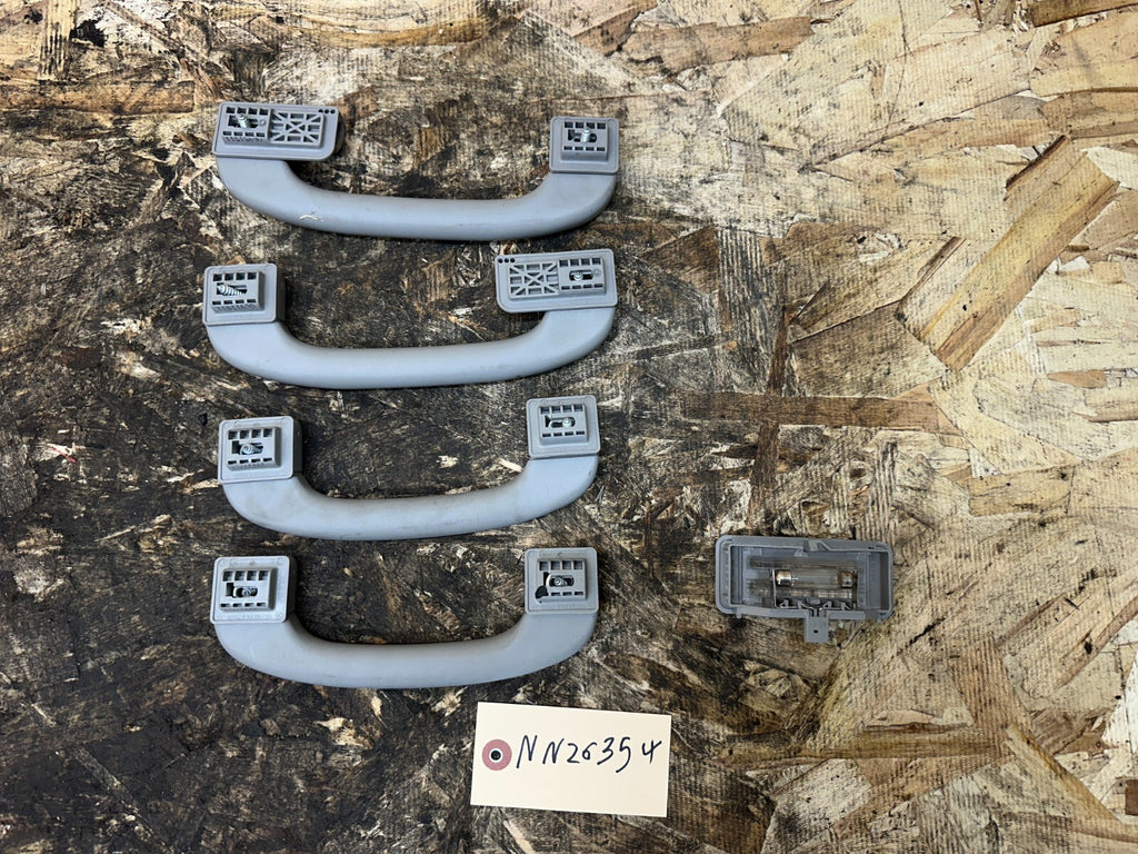BMW 2006-2012 E90 GRAY GRAB HANDEL SET W READING LIGHT OEM 6962011+9143516+24