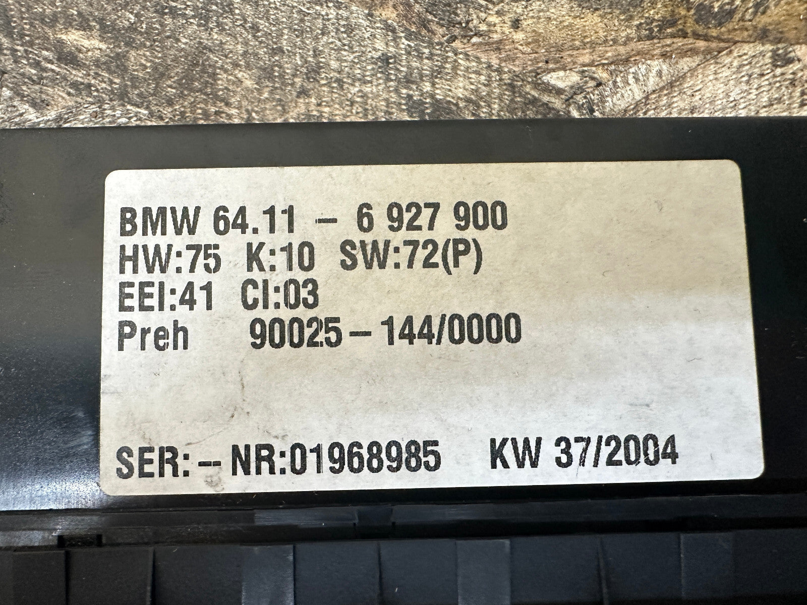 BMW 99-06 E53 X5 DIGITAL AC HEATER CLIMATE CONTROL PANEL OEM 6927900
