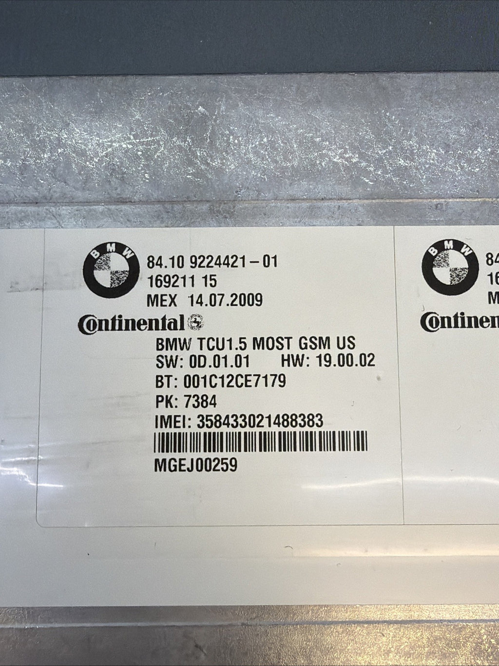 BMW 328i 128i 550i 650i 750i X5 Bluetooth Telematics Module 9224421 OEM Used