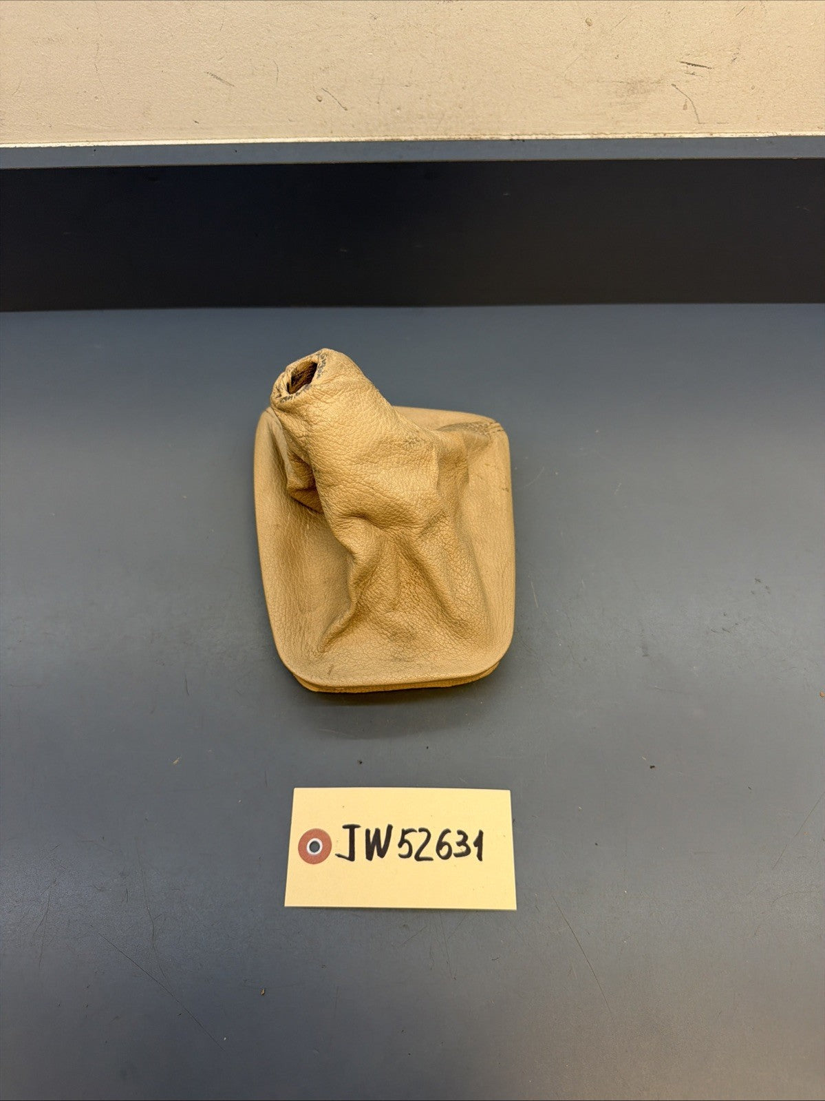 BMW E46 leather gear lever cover manual transmission beige shift boot 1434430