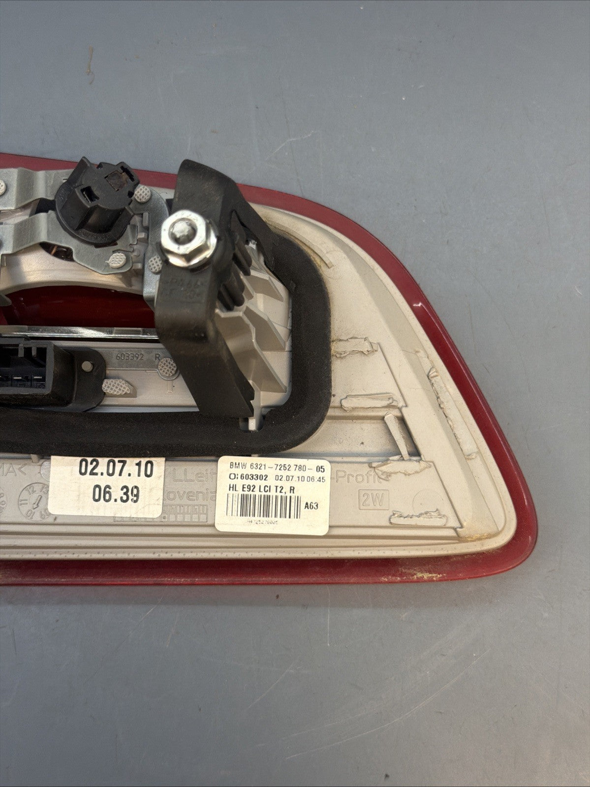 2011-2013 BMW 328i 335i M3 E92 Coupe Right Tail Light LCI 7252780 OEM *NOTE*