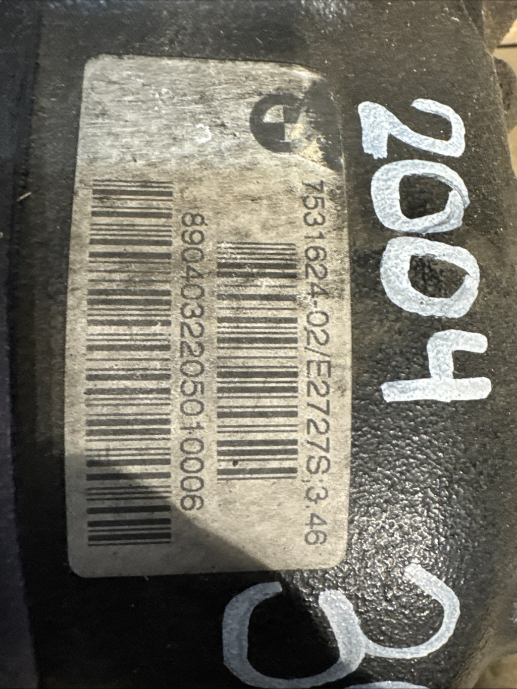 BMW REAR DIFFERENTIAL E46 SERIES 325Ci FINAL DRIVE 3.46 STOCK:74830