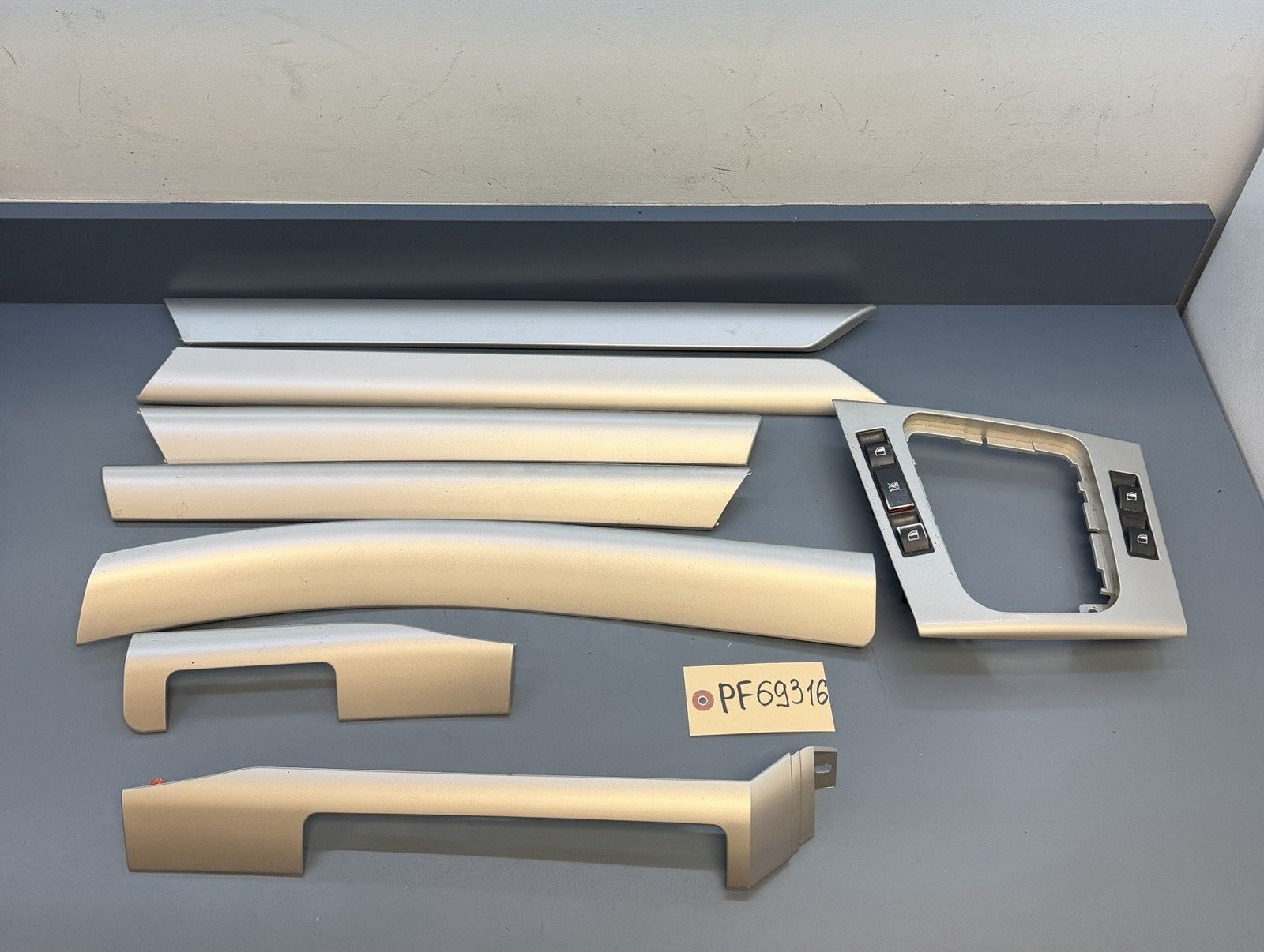 99-05 BMW E46 3-Series 4-Door Interior Trim Finisher Set Silver Chrome 8211465