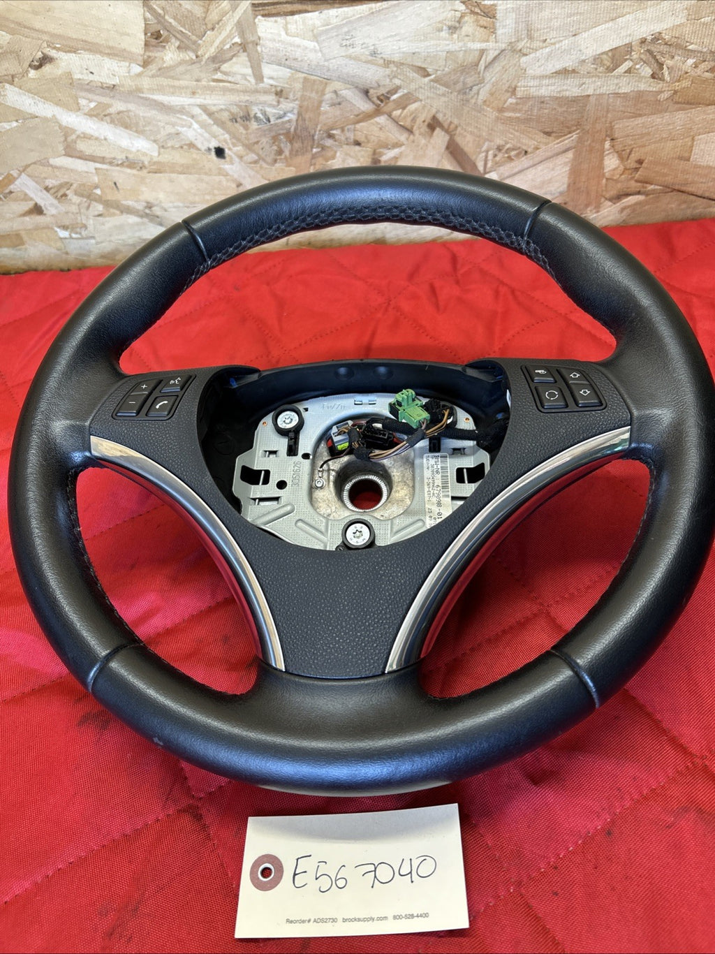 BMW 2006-2013 E9X 3 SERIES BLACK LEATHER STEERING WHEEL SPORT OEM 3051626