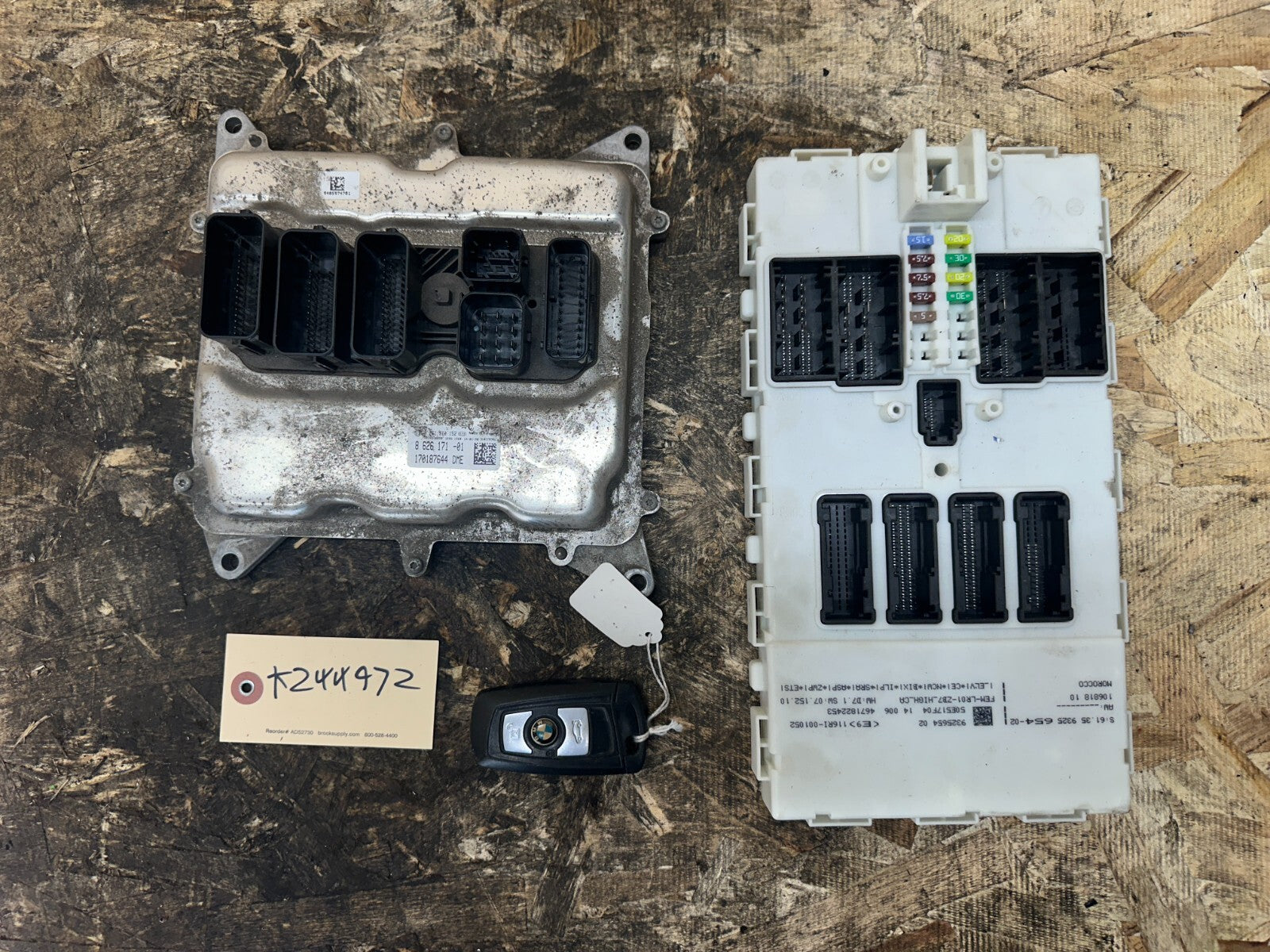 BMW 13-20 ECU+BCU(CAS IMMOBILIZER)+KEY VIN MATCHED SET F32 428xi OEM 9325654