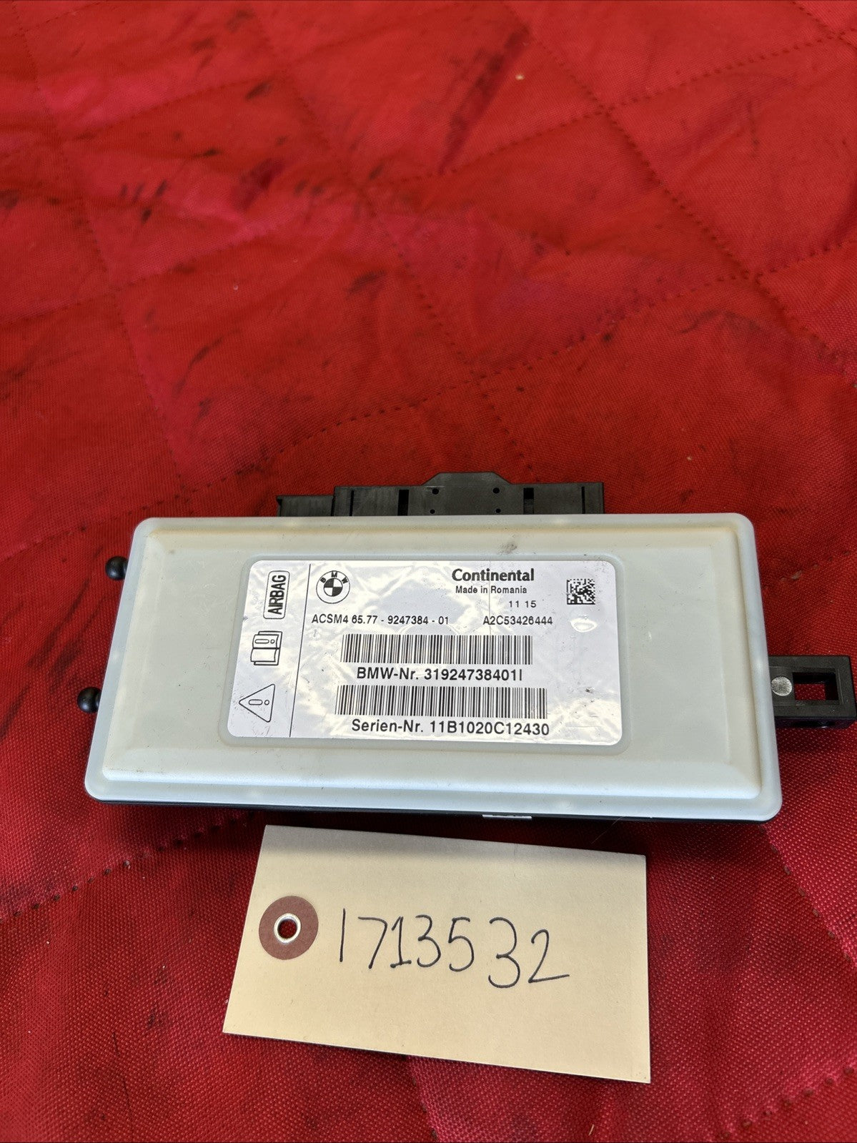 BMW 3 4 5 Series F10 F30 F32 F12 F25 F01 Control Module Unit 9280186 OEM