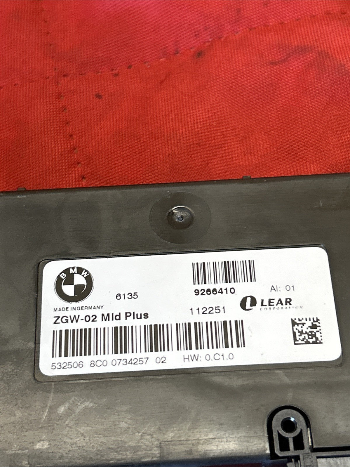 11 12 13 14 15 16 17 BMW X3 Central Gateway Module 6135 9266410