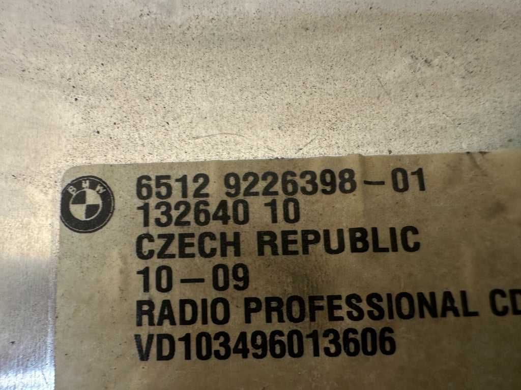 BMW 2006-2012 E90 PROFESSIONAL RADIO CD AUDIO PLAYER OEM 9226398