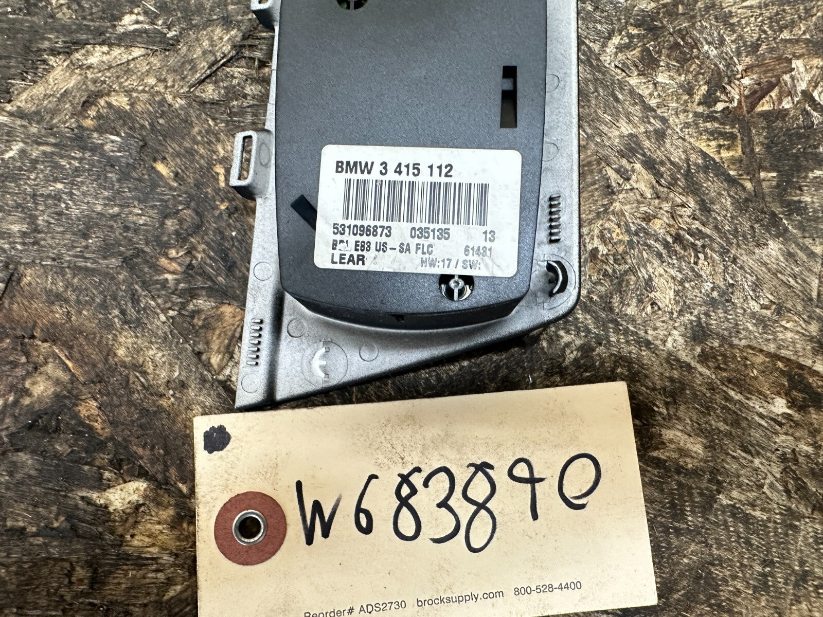 BMW 2003-2006 E83 X3 HEADLIGHT CONTROL SWITCH PANEL BLACK OEM 3415112