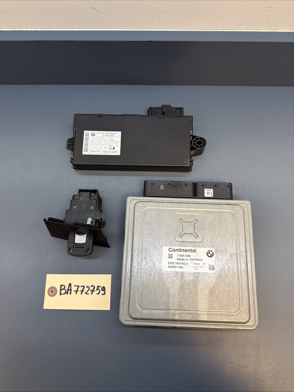 BMW E90 E93 328i ECU N52 3.0 Engine Computer Ignition Module Key MSV80.0 7624048