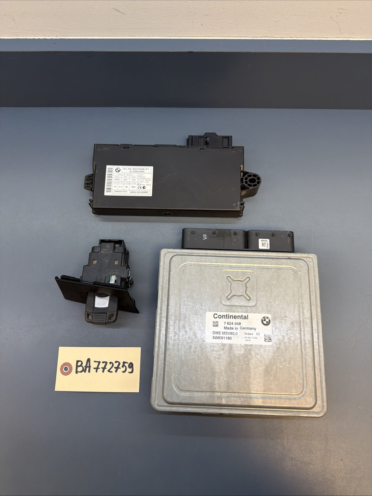 BMW E90 E93 328i ECU N52 3.0 Engine Computer Ignition Module Key MSV80.0 7624048